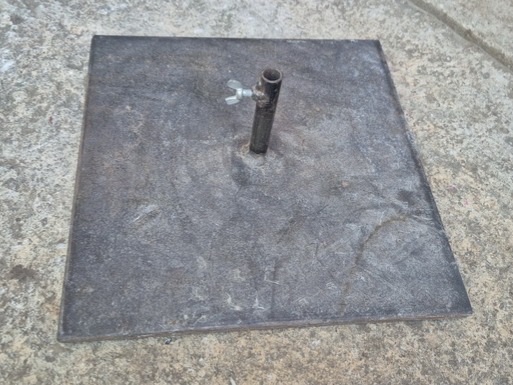 base sombrilla metal gris 30x30x1 10x1.5 1u